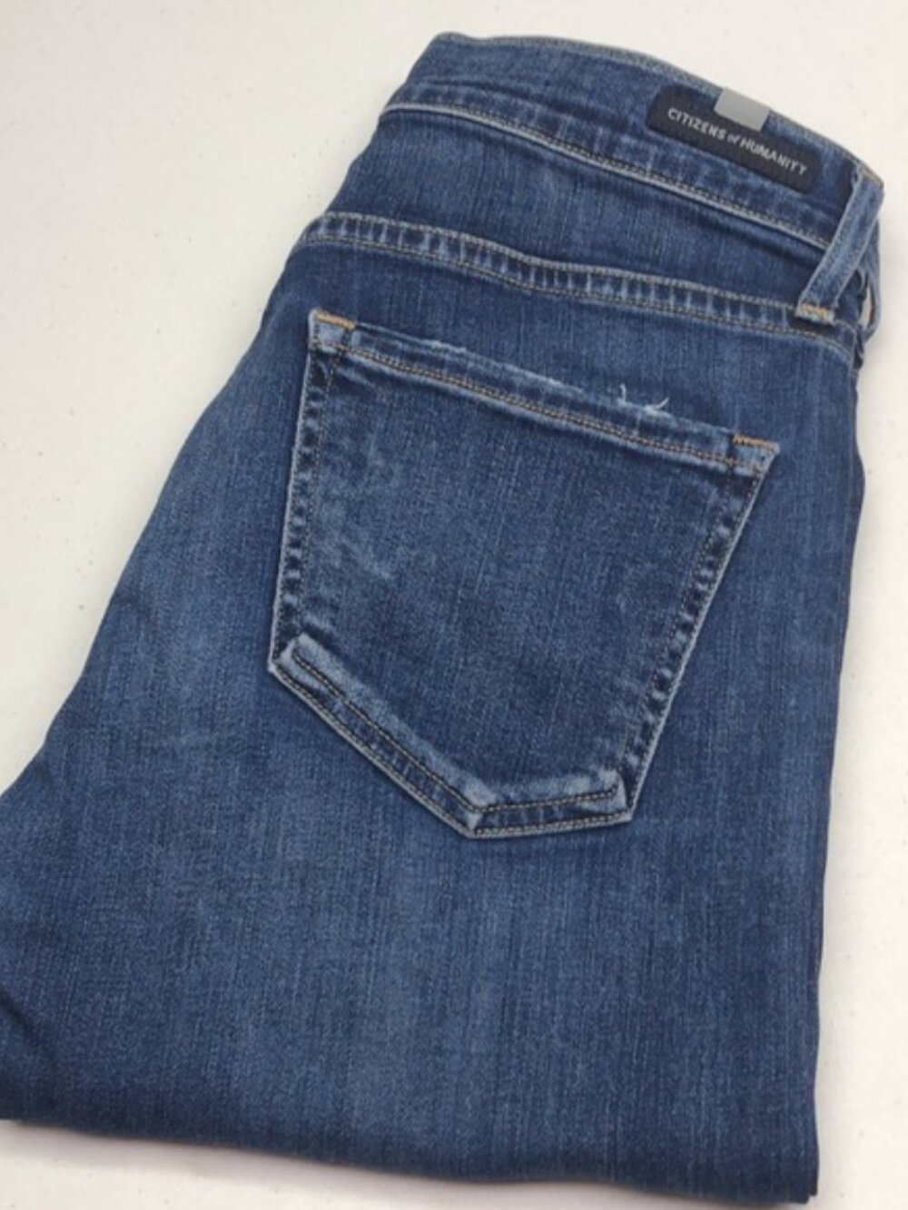 CITIZENS OF HUMANITY AGNES MID-RISE SLIM STRAIGHT JEANS 24x26 MADE IN USA 🇺🇸